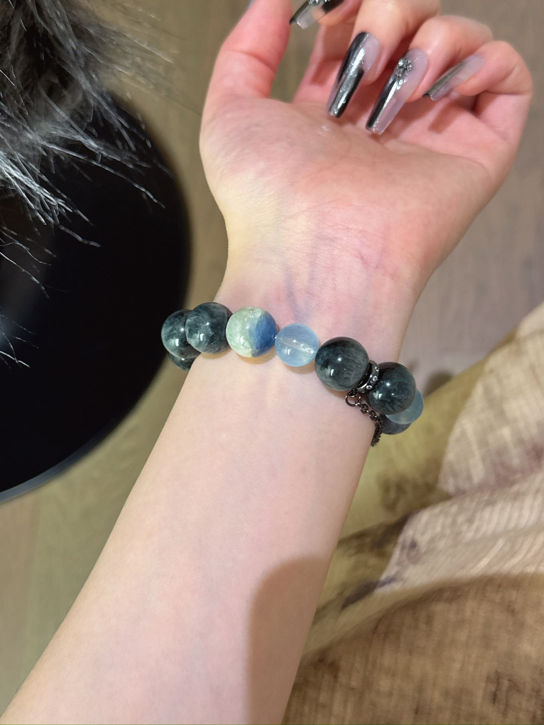 ▫️▪️ Eagle eye aquamarine bracelet